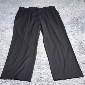 Louis Raphael Pants Mens 38x32 Black Dress Slacks Flat Front Tailored‎ Formal
